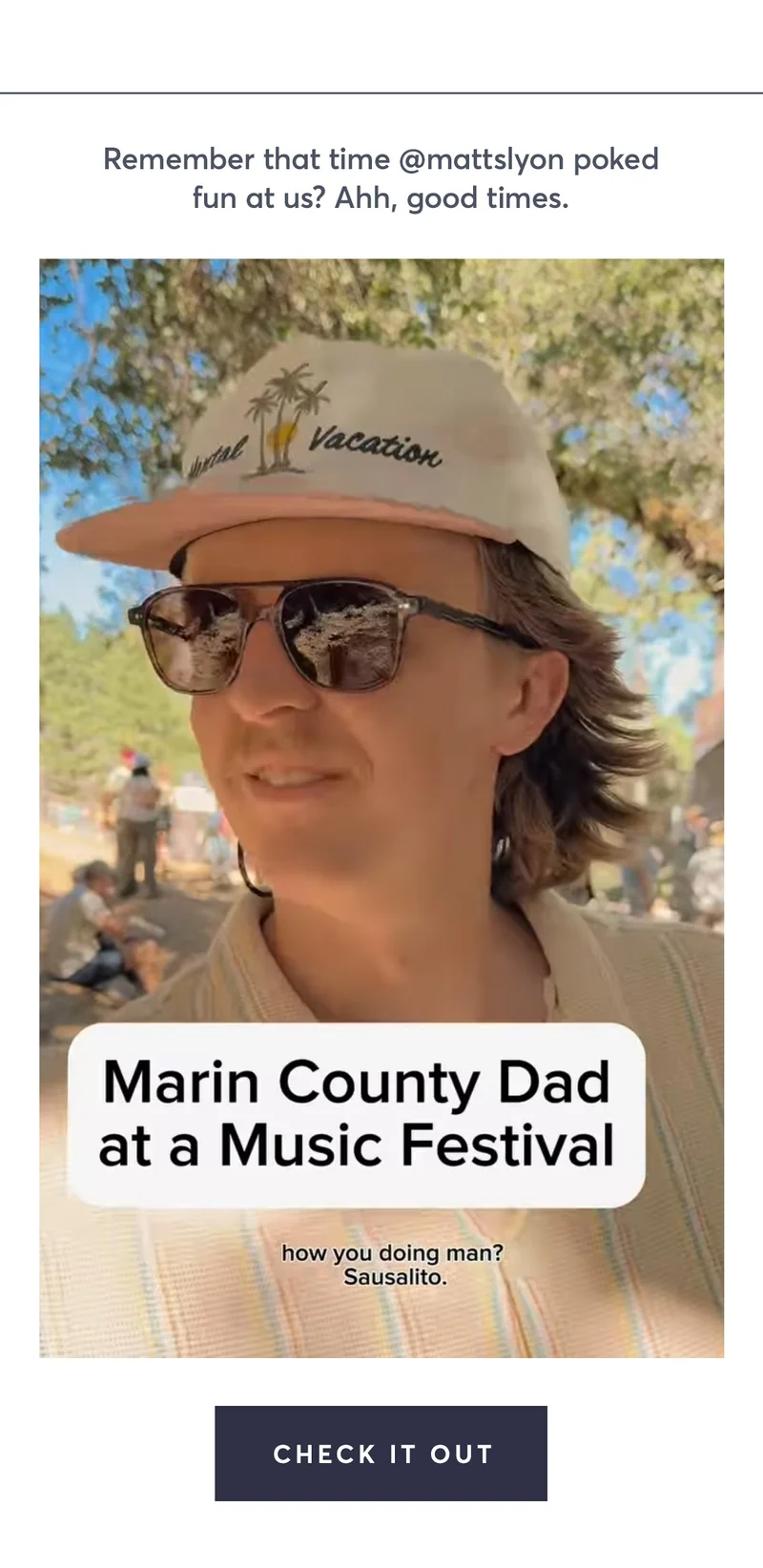 Marin Country Dad at a Music Festival