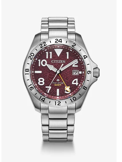 Promaster Land GMT Red Dial Stainless Steel Bracelet | BJ7150-50W