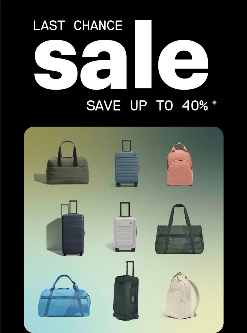 LAST CHANCE: Up to 40% off