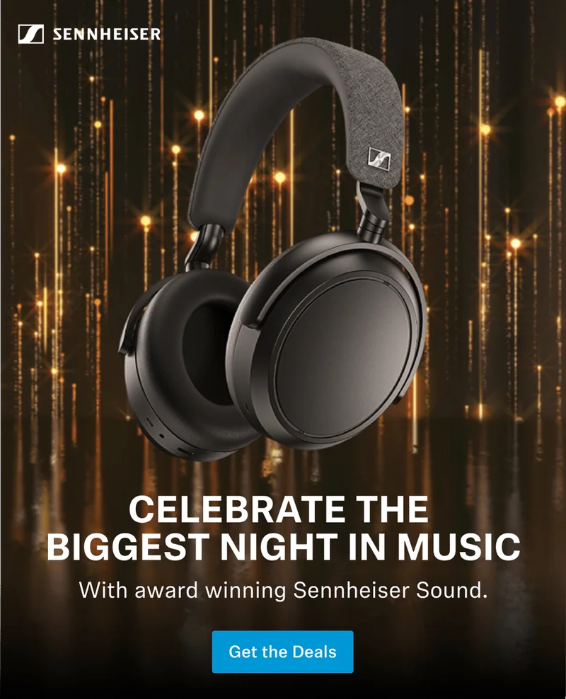 Celebrate the biggest night in music: with award winning Sennheiser Sound.