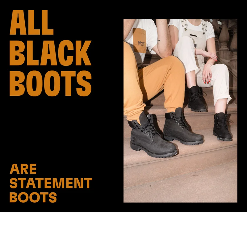 All black boots are statement boots