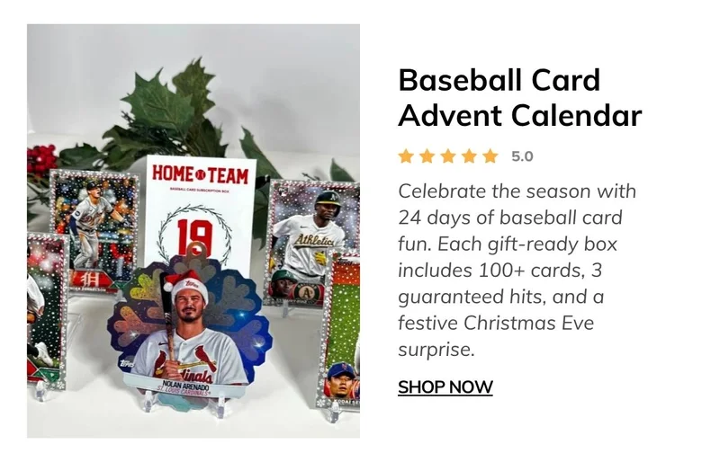 Baseball Card Advent Calendar