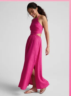 SoftWash Linen Halter Dress