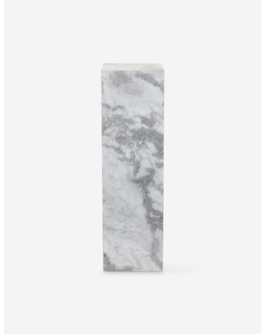Rialta Plinth - White Marble / Large