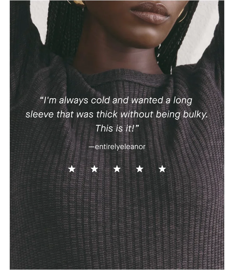 [Image] The Cozy Rib Long-Sleeve Tee | Black I'm always cold and wanted a long sleeve that was thick without being bulky. This is it! - entirelyeleanor