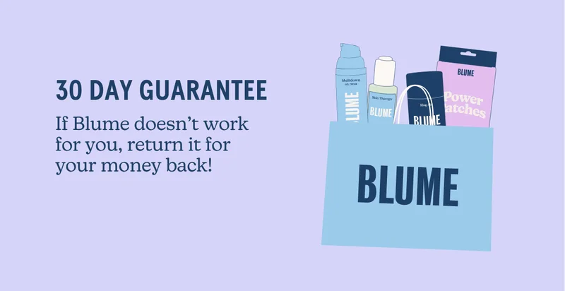 30 DAY GUARANTEE | If Blume doesn’t work for you, return it for your money back!