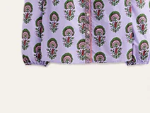 Savannah Cotton Blouse - Iris Purple, Passion Bud
