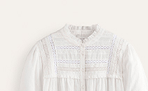 Fabric Interest Top - White