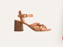 Block Heel Sandal - Tan