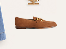 Iris Snaffle Loafers - Ginger Snap Suede