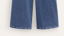 High Rise Wide Leg Jeans - Mid Wash