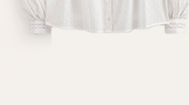 Fabric Interest Top - White
