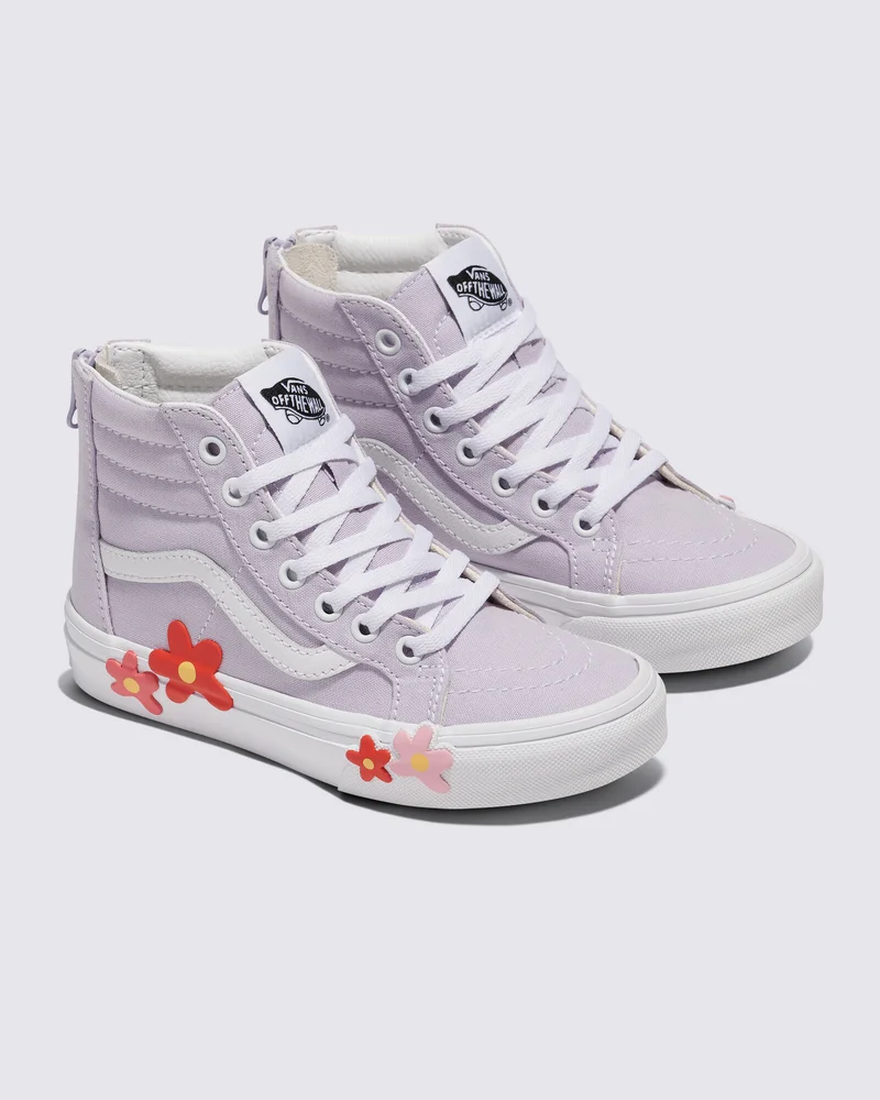 Kids Sk8-Hi-Zip Flower Shoe