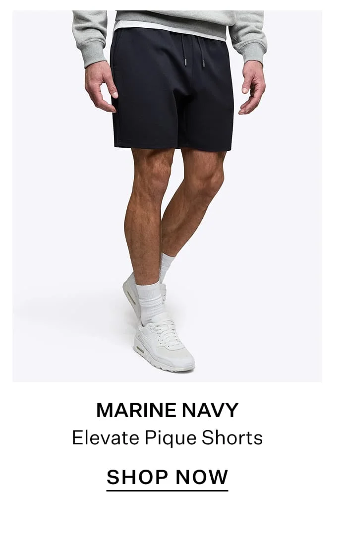 Marine Navy Elevate Pique Shorts