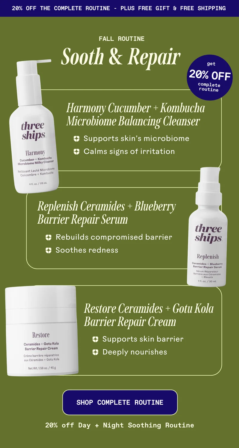 Shop the complete soothing routine