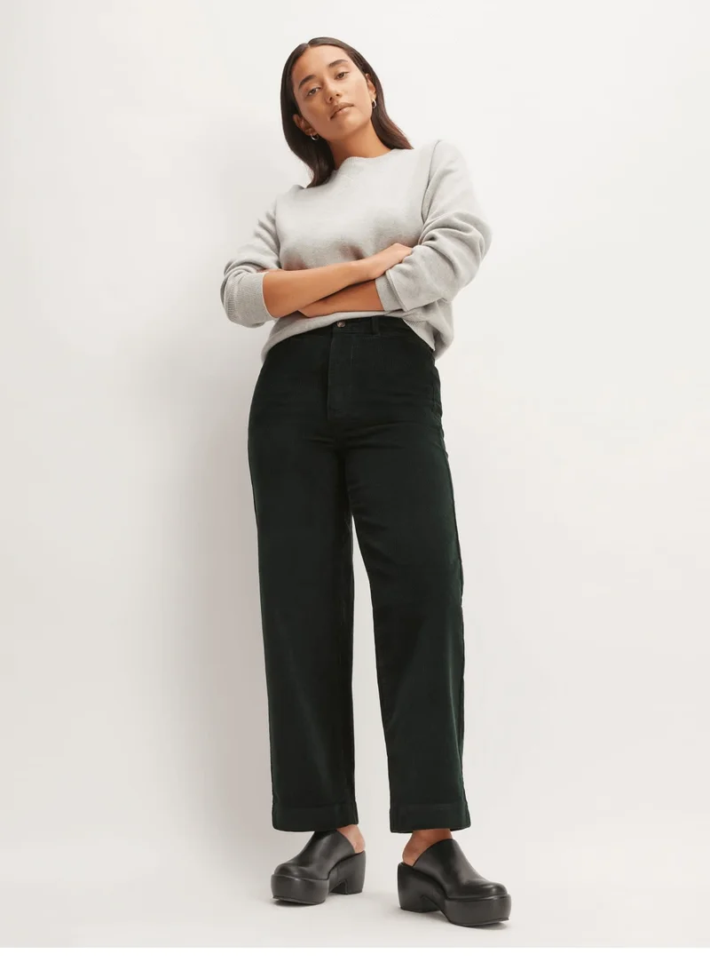[image]The Cashmere Oversized Turtleneck the Corduroy Wide-Leg Pant, and the Puffa Clog