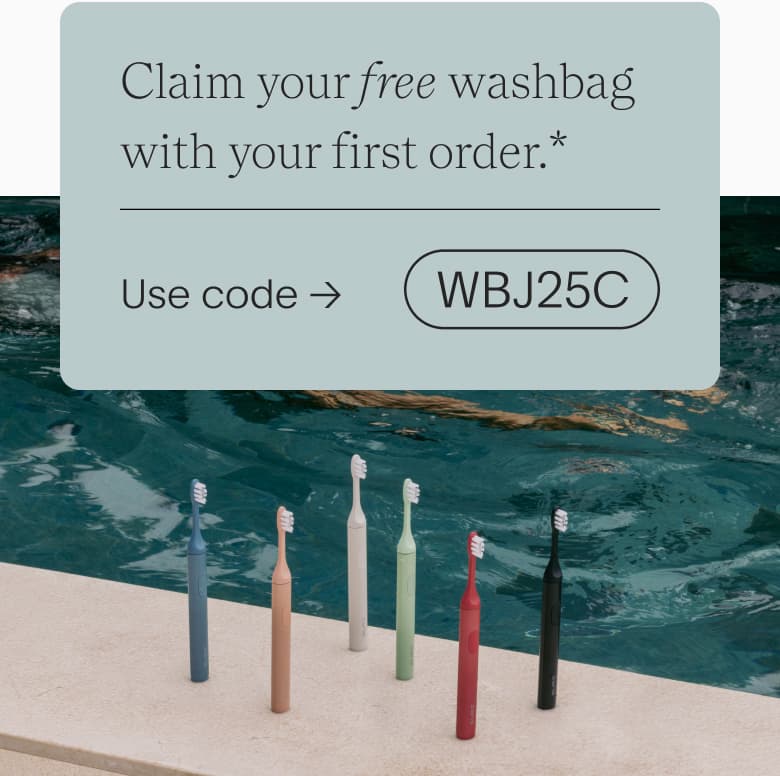 Claim your free washbag with your first order.