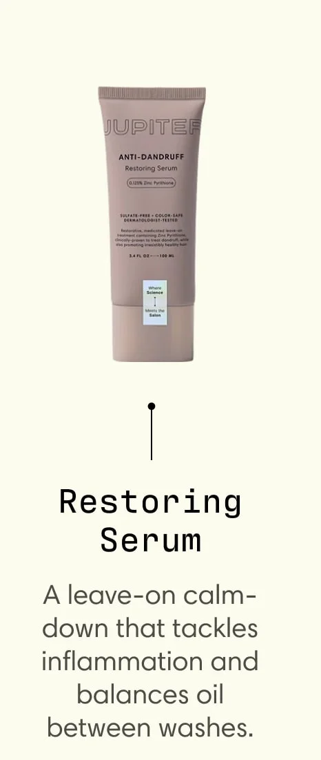 Restoring Serum - A leave-on calm-down that tackles inflammation and balances oil between washes.