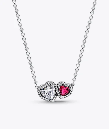 Halo Hearts Pendant Necklace