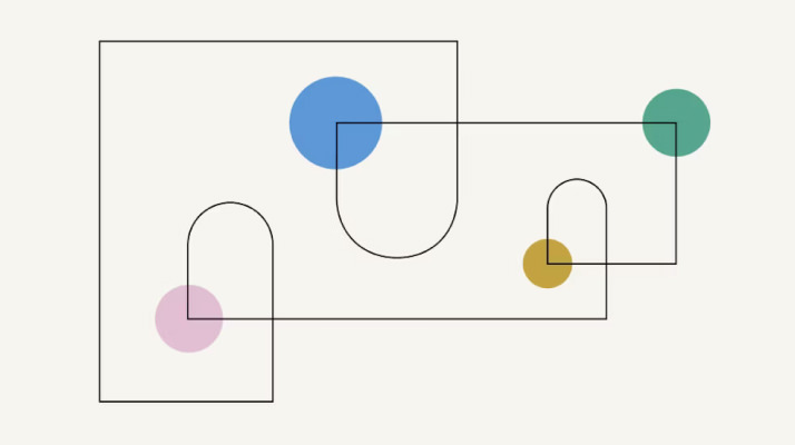 Illustration demonstrating a floorplan with multiple points of change.