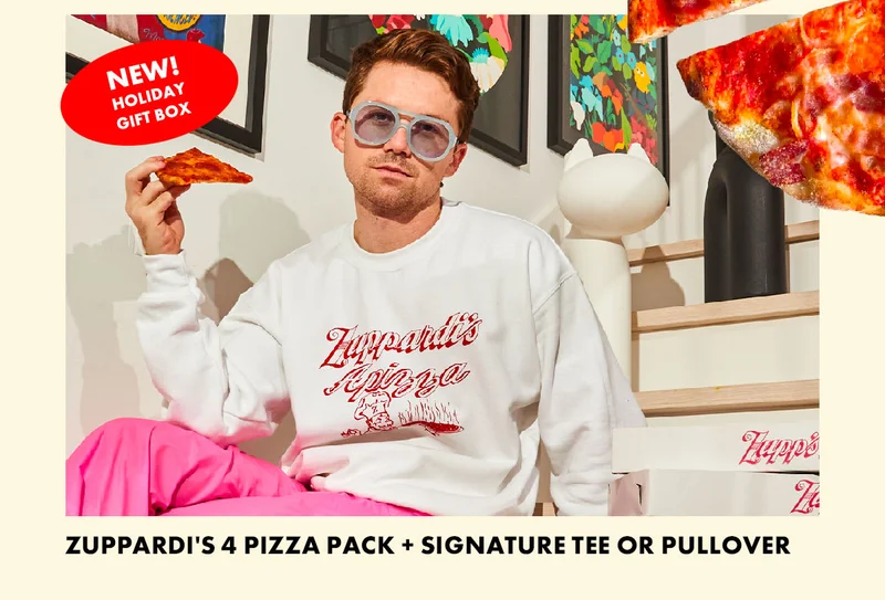 Zuppardi's 4 Pizza Pack & Signature Tee or Pullover