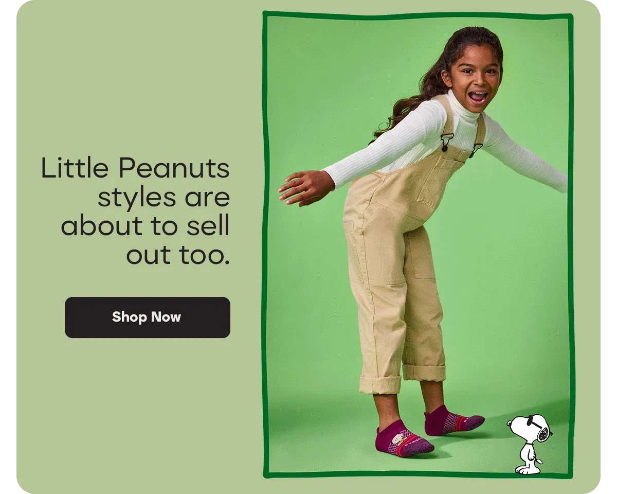 Little Peanuts styles are about to sell out too. | Shop Now