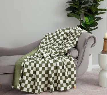 Berkshire Checkered Teddy Plush 60x70 Throw