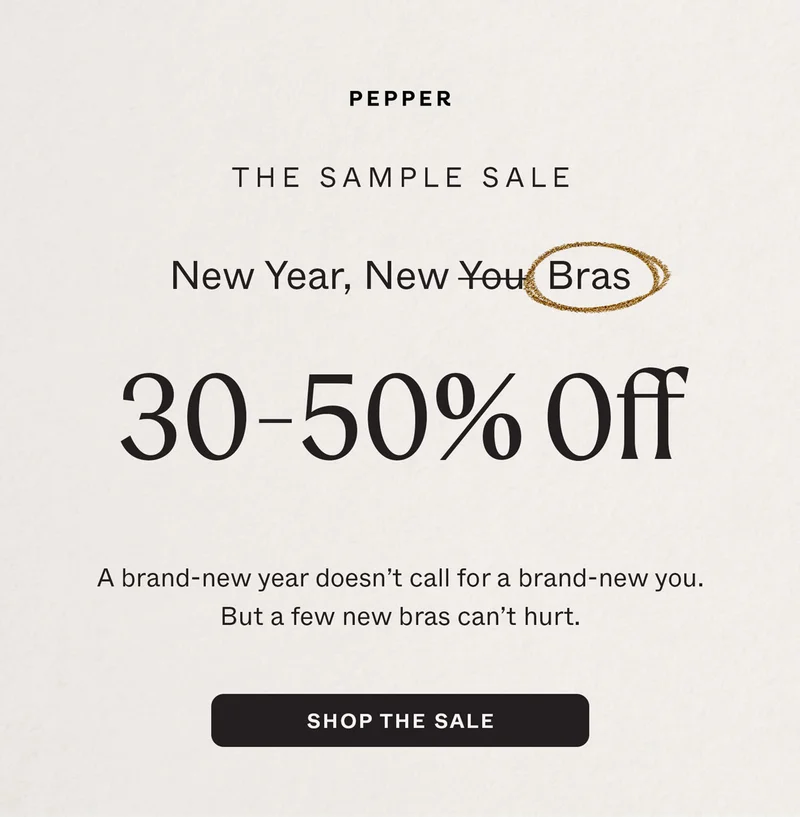 The Sample Sale: 30-50% Off