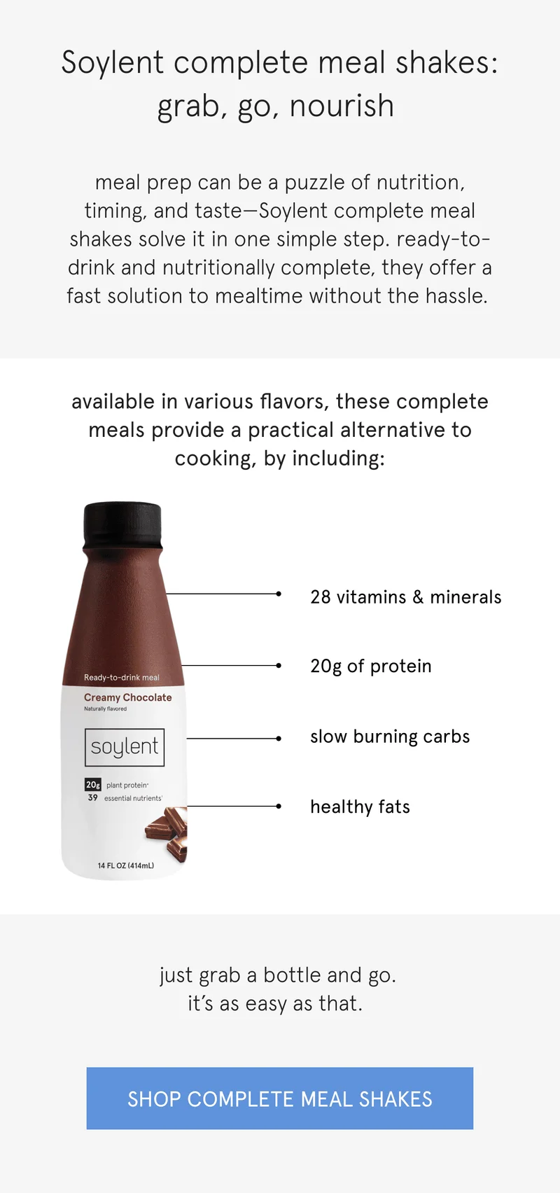 shop complete meal shakes