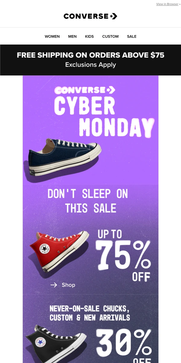 Converse email sign up on sale