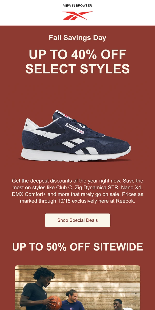 Reebok Emails Newsletters Page 5